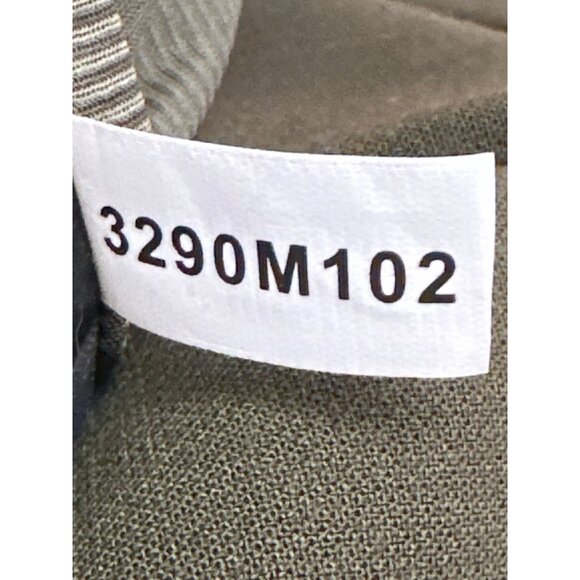 Antonio Melani Olive Green Polyester Viscose Blend Military Peplum Sheath Dress - Picture 7 of 10